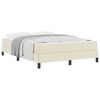 vidaXL Estructura de cama con colchón Crema 140 x 190 cm tela