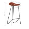 vidaXL Muebles de bar 7 piezas madera maciza acacia cuero aut&eacute;ntico
