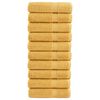 vidaXL Toallas de mano SOLUND 10 uds dorado 50x100 cm 600 gsm