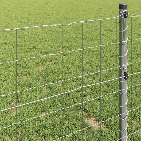 vidaXL Cerca Euro Plateado 0.8 x 25 m