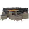 vidaXL Conjunto de sof&aacute; de jard&iacute;n 8 uds. 7-N&uacute;mero de plazas Gris