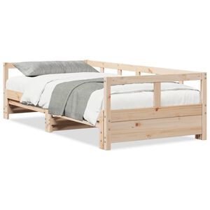 vidaXL Sof&aacute; cama sin colch&oacute;n madera maciza de pino 90x190 cm