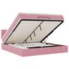 vidaXL Estructura cama otomana con colch&oacute;n terciopelo rosa 160x200 cm