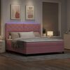 vidaXL Cama tipo Box Spring con colch&oacute;n Rosa 180 x 200 cm Terciopelo