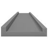 vidaXL Estantes de pared 4 unidades gris 115x9x3 cm