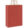 vidaXL Bolsas de papel con asas 250 uds rojo 32x12x42 cm