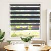 vidaXL Estor cebra negro 95x100 cm tejido ancho 90,9 cm poli&eacute;ster