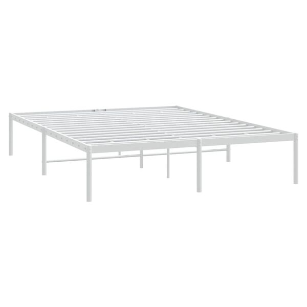 vidaXL Estructura de cama sin colch&oacute;n metal blanco 140x190 cm
