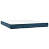 vidaXL Cama box spring con colch&oacute;n terciopelo azul oscuro 180x200 cm