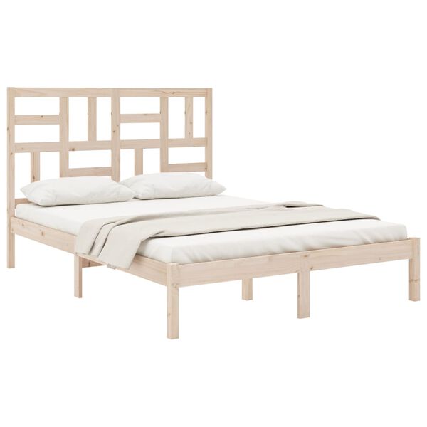 vidaXL Estructura de cama madera maciza 120x190 cm