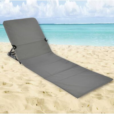 HI Esterilla silla plegable de playa PVC gris