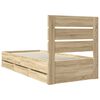 vidaXL Estructura de cama Roble Sonoma 90 x 190 cm Madera Ingenieril