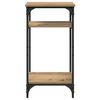 vidaXL Mesa lateral con estante Manual Roble artesanal 40 x 30 x 75 cm