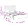 vidaXL Cama con almacenamiento con cabecera Roble Sonoma 140 x 190 cm