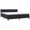 vidaXL Cama box spring con colch&oacute;n terciopelo negro 180x210 cm