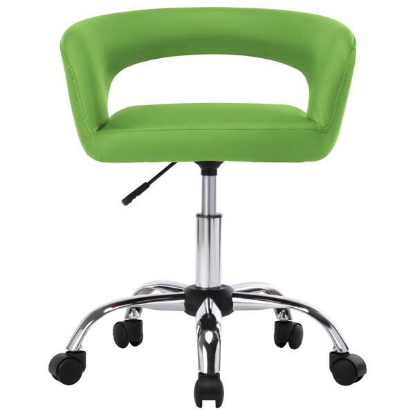 vidaXL Sillas de comedor 2 unidades cuero sint&eacute;tico verde