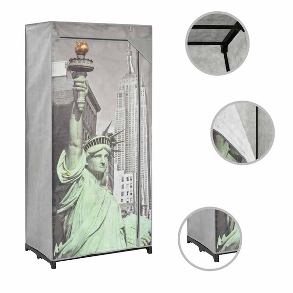 vidaXL Armario de tela New York 75x45x160 cm