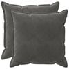 vidaXL Coj&iacute;n con almohada HOUTEN 2 uds. Gris oscuro Terciopelo