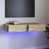 vidaXL Mueble de TV con luces LED roble Sonoma 90x35x15,5 cm