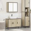 vidaXL Set de muebles de baño 2 pzas madera contrachapada roble Sonoma