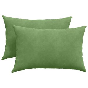 vidaXL Cojines de sof&aacute; 2 pcs Verde claro 60 x 40 cm Tela de pana