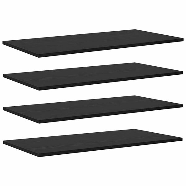 vidaXL Tablero de Estanter&iacute;a 4 pcs Negro 80 x 40 x 1,5 cm