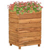 vidaXL Arriate elevado madera de teca reciclada y acero 50x40x72 cm
