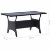 vidaXL Juegos de muebles de exterior Negro rat&aacute;n sint&eacute;tico