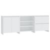 vidaXL Aparador de 3 piezas madera contrachapada blanco