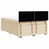 vidaXL Cama box spring con colch&oacute;n tela color crema 140x190 cm