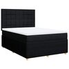 vidaXL Cama box spring con colch&oacute;n tela negro 160x200 cm