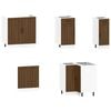 vidaXL Conjunto de armarios de cocina de 11 piezas "Kalmar" de madera de ingenier&iacute;a de roble marr&oacute;n