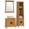 vidaXL Conjunto de muebles de ba&ntilde;o 3 piezas madera maciza de pino