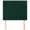 vidaXL Cabecero de cama verde oscuro 80x5x118/128 cm Terciopelo
