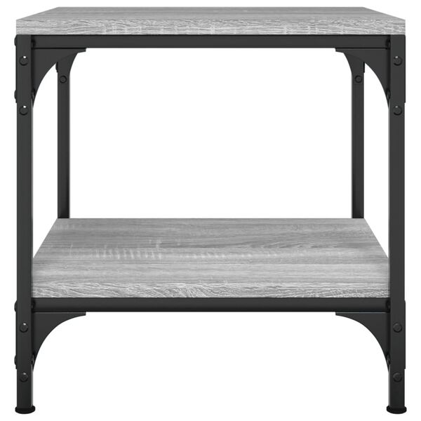 vidaXL Mesa de centro madera contrachapada gris Sonoma 50x50x40 cm