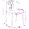 vidaXL Silla de comedor 2 pcs Natural Madera de caucho s&oacute;lida