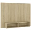 vidaXL Mueble TV pared madera contrachapada roble Sonoma 120x23,5x90cm