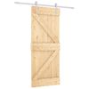 vidaXL Puerta corredera con herrajes madera maciza de pino 80x210 cm