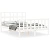 vidaXL Estructura de cama sin colch&oacute;n madera de pino blanca 120x200 cm