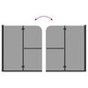 vidaXL Mampara de ducha plegable 2 paneles ESG negro 95x140 cm