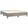 vidaXL Cama box spring con colch&oacute;n terciopelo gris claro 180x200 cm
