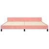 vidaXL Estructura cama sin colch&oacute;n terciopelo rosa 200x200 cm