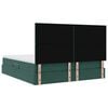 vidaXL Cama con almacenamiento y LED con LED Verde oscuro 180 x 200 cm