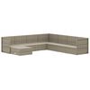 vidaXL Set de muebles de jard&iacute;n 8 pzas y cojines rat&aacute;n sint&eacute;tico gris