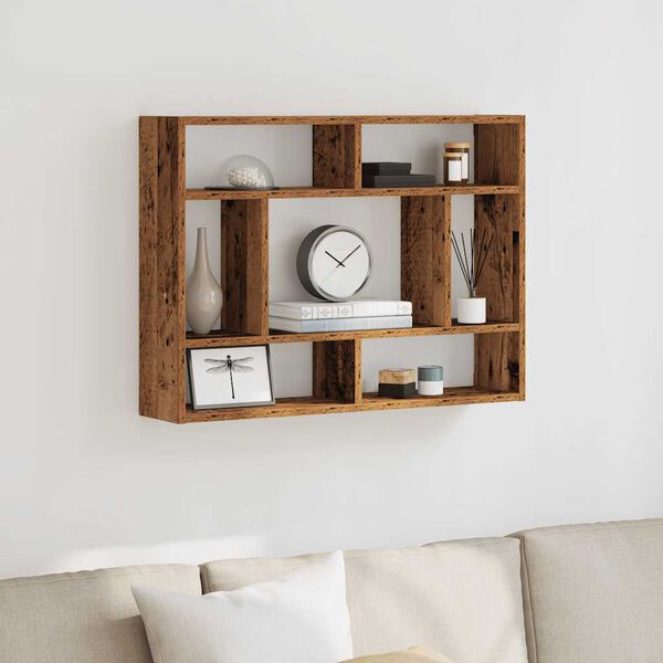 vidaXL Estante de pared de madera vieja 75x16x55 cm Madera ingeniería