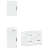 vidaXL Juego de armarios de ba&ntilde;o de 3 piezas UTRECHT Blanco Brillante