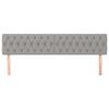 vidaXL Cabeceros tela gris claro 200x7x78/88 cm