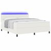 vidaXL Cama tipo Box Spring Manual Crema y Blanco 203 x 180 x 88 cm