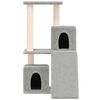 vidaXL Rascador para gatos con postes de sisal gris claro 82 cm