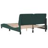 vidaXL Estructura cama sin colch&oacute;n terciopelo verde oscuro 140x200 cm